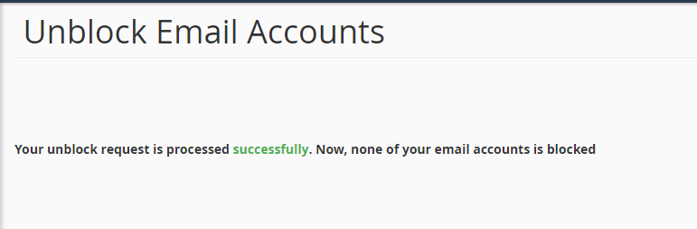 Unblock Email Account